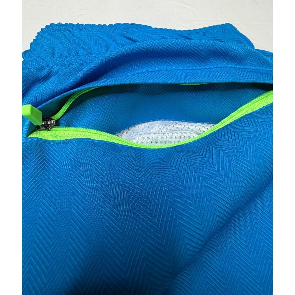 Broken Threads Blue Swim Trunks Men's XL Lined Beach Shorts Neon Pockets - Picture 6 of 10